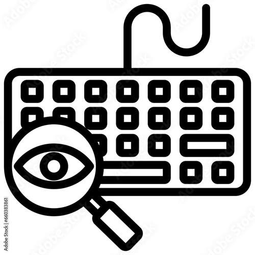 Key Logging Outline Icon