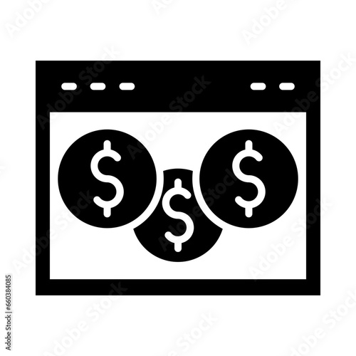 Monetize Glyph Icon Design