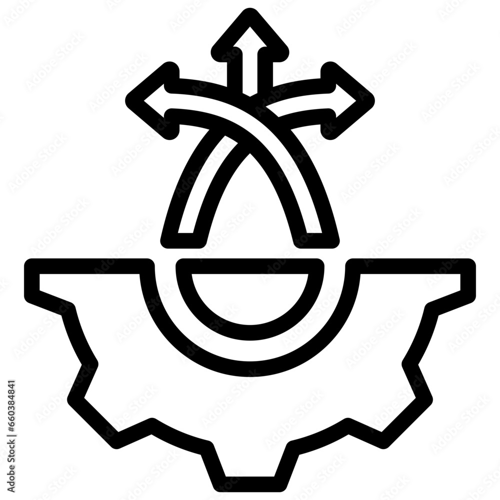 Flexibility Of Job Outline Icon Flexibility Of Job Outline Icon