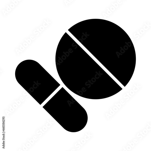 Pills Glyph Icon Design