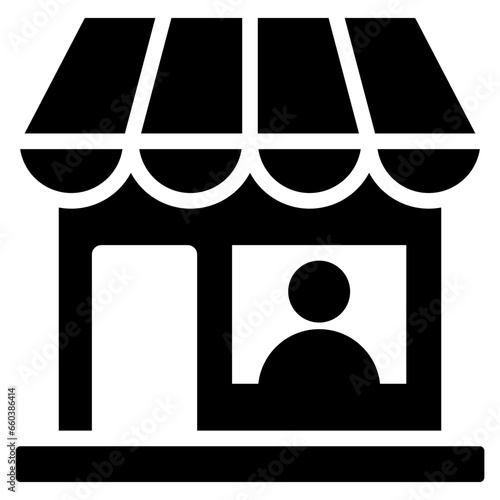 Retail Store Glyph Icon