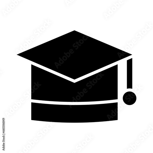 Mortar Board Glyph Icon Design