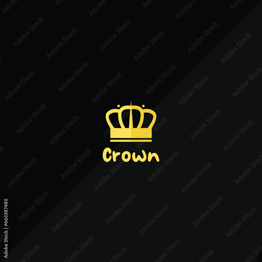 Obraz premium logo with gold crown