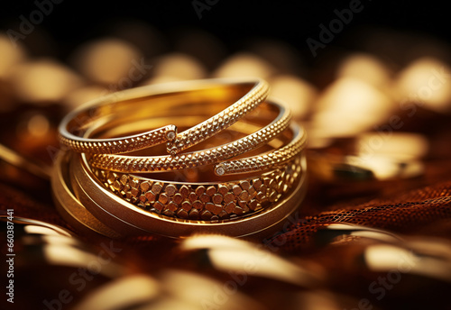 Gold Ornaments on a black & Gold background