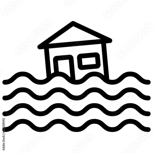 Flood Outline Icon