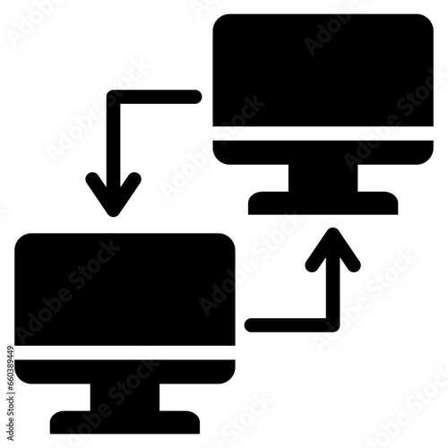 Data Communication Glyph Icon