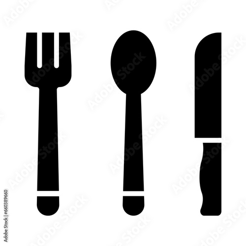 Cutlery Glyph Icon Design