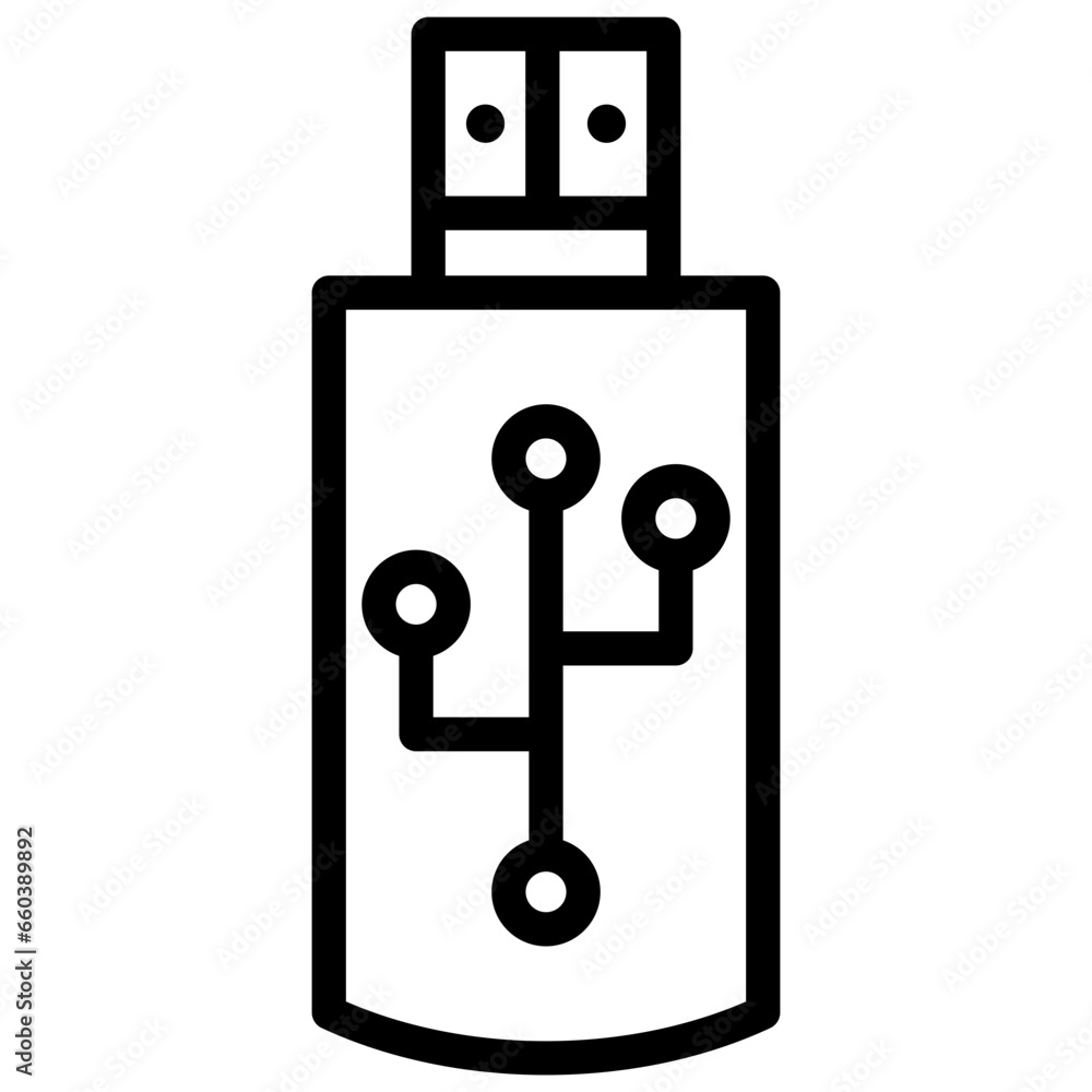 Flashdisk Outline Icon Flashdisk Outline Icon