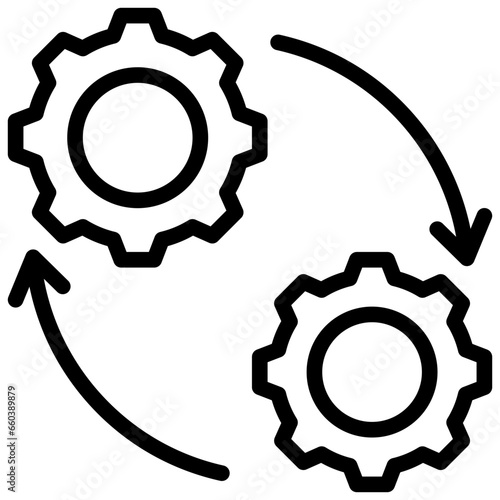 Processing Outline Icon
