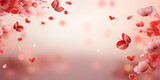 Simple Romantic Floating Love Petals  Blossom Adorned Haven Background generative AI

