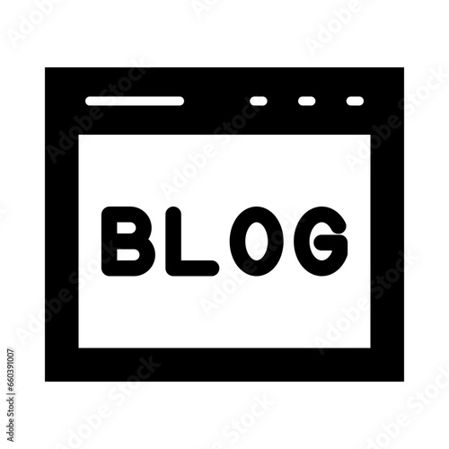 Blog Glyph Icon Design