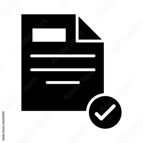 Approve Glyph Icon Design