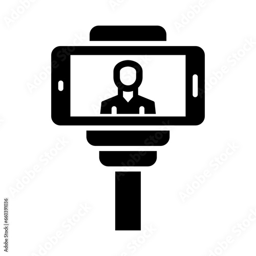 Vlogger Glyph Icon Design