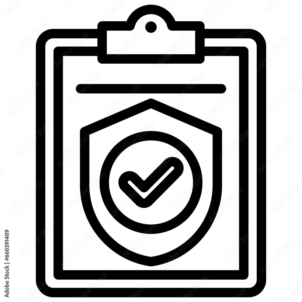 Insurance Policy Outline Icon Insurance Policy Outline Icon