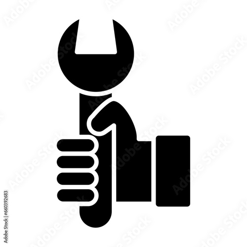 Wrench Glyph Icon