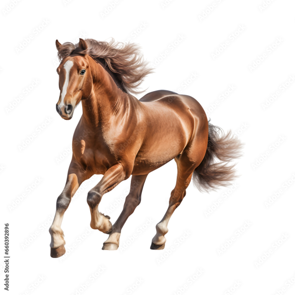 Obraz premium Horse_running_full_body_no_shadows_maximum_details