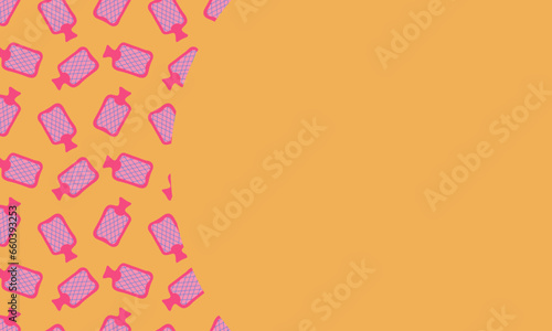 Bright hot water bottle yellow vector background with copy space