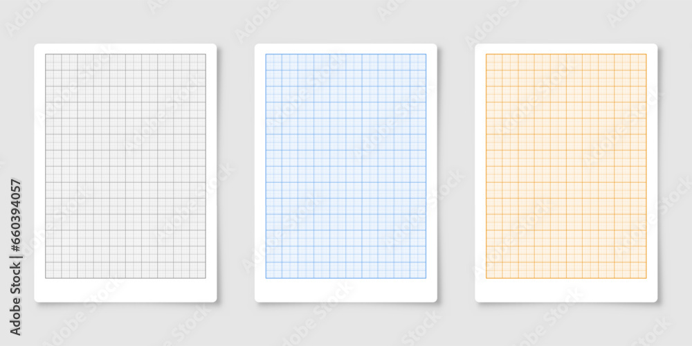 Sheet of graph paper with grid. Millimeter paper texture, geometric pattern. Various lined blank for drawing, studying, technical engineering or scale measurement. Vector illustration Sheet of graph paper with grid. Millimeter paper texture, geometric pattern. Various lined blank for drawing, studying, technical engineering or scale measurement. Vector illustration