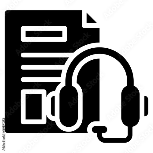 Article Headphone Glyph Icon