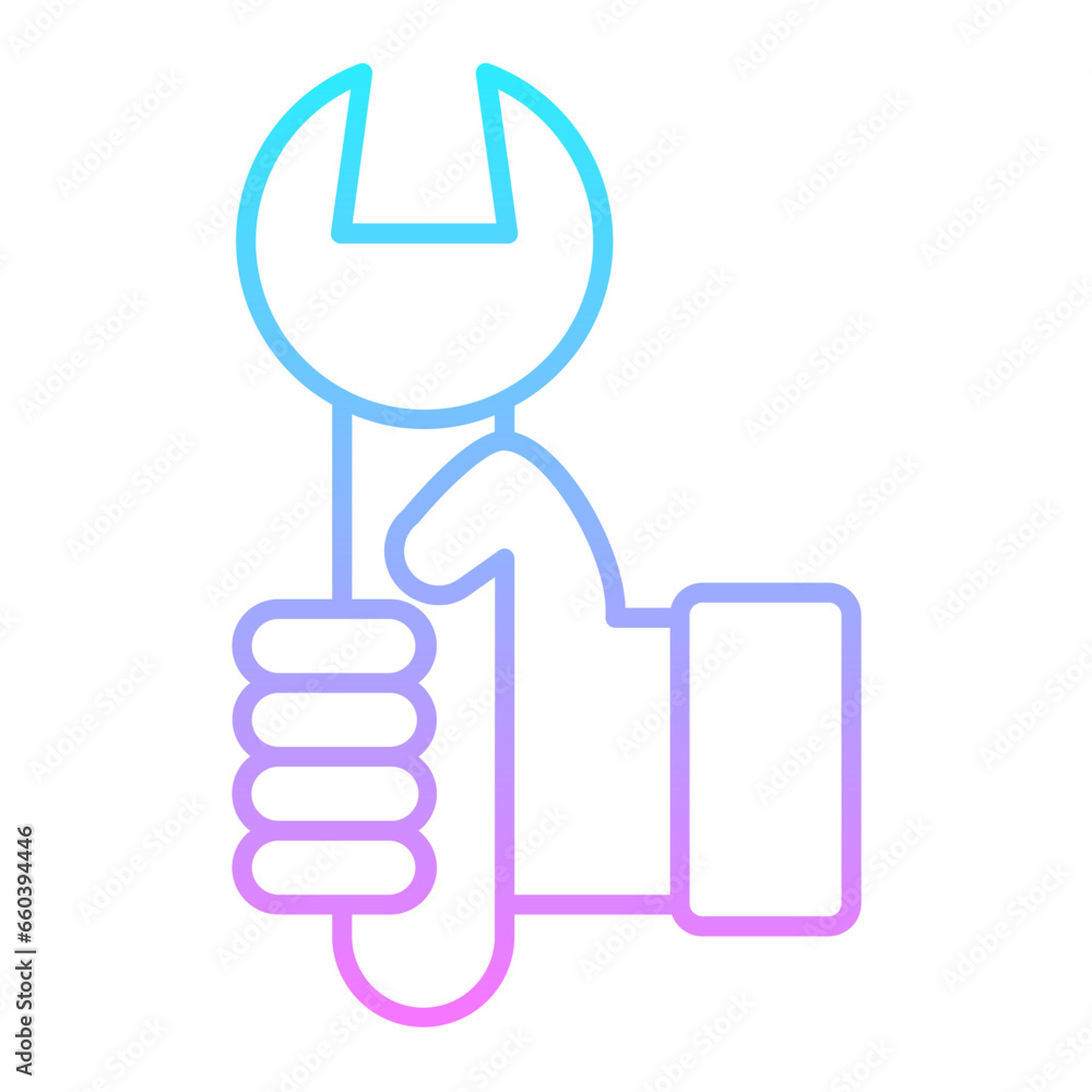 Wrench Gradient Icon Wrench Gradient Icon