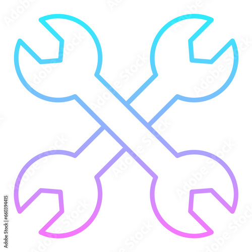 Crossed Wrenches Gradient Icon