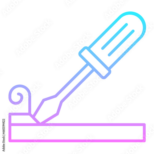 Wood Chisel Gradient Icon