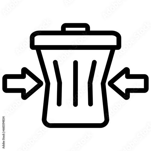 Reduce Waste Outline Icon