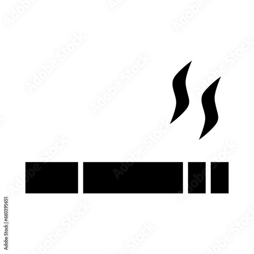 Smoking Glyph Icon Design