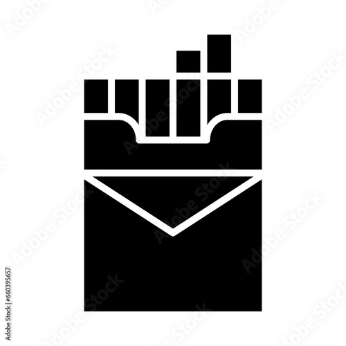 Cigarette Glyph Icon Design