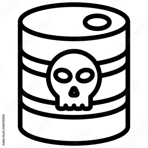 Biohazard Drum Outline Icon