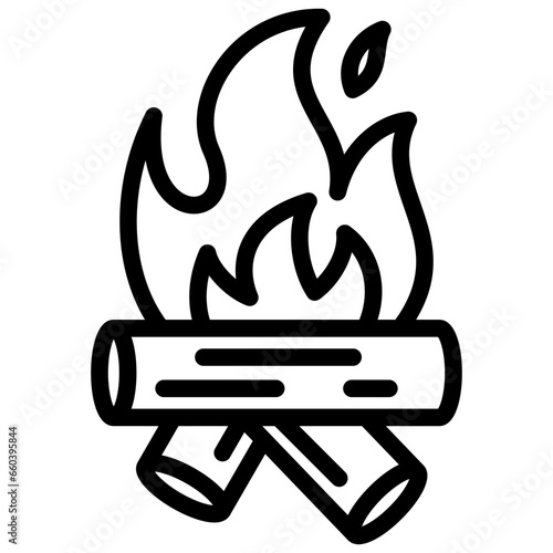 Incineration Outline Icon