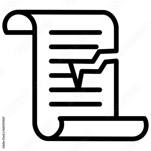 Paper Waste Outline Icon