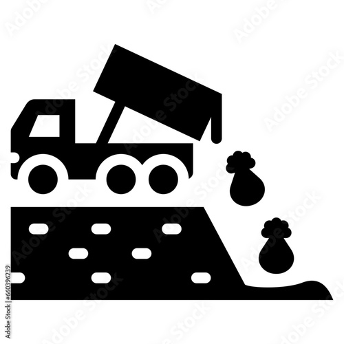 Landfill Glyph Icon