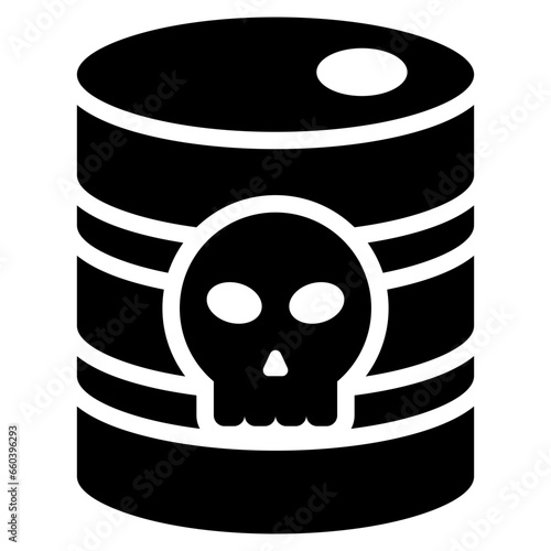 Biohazard Drum Glyph Icon