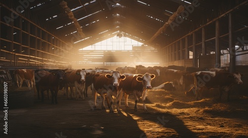 Cattle farm, AI generated Image