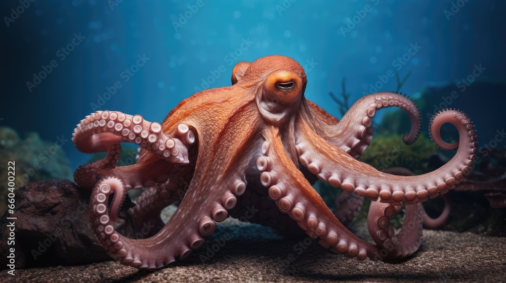 Obraz premium Octopus, AI generated Image