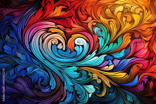 Colored spiral pattern abstract background