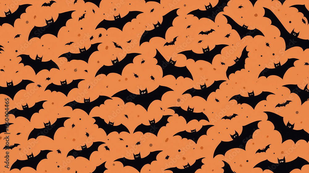 seamless pattern of bats - Generative AI seamless pattern of bats - Generative AI