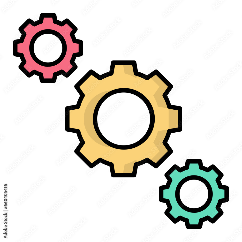 Engineering Colored Outline Icon