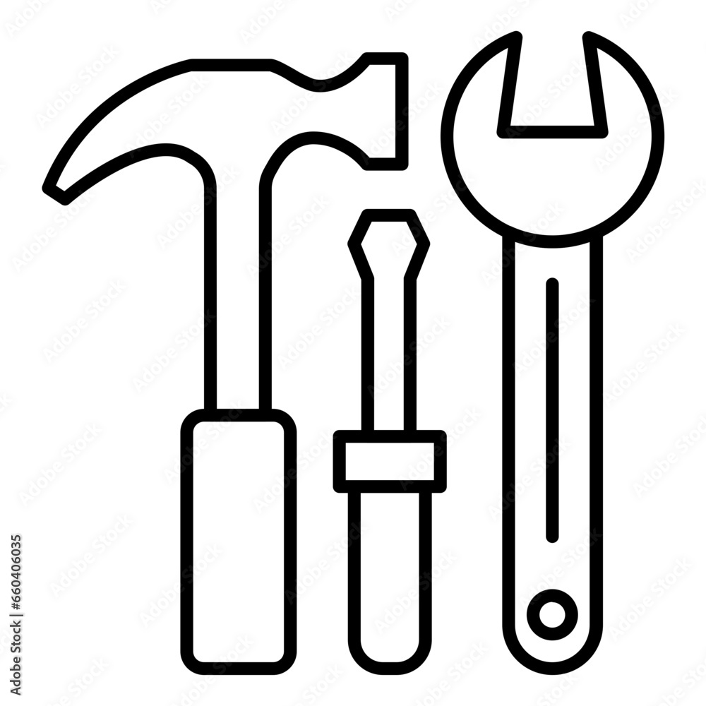 Tools Outline Icon Tools Outline Icon