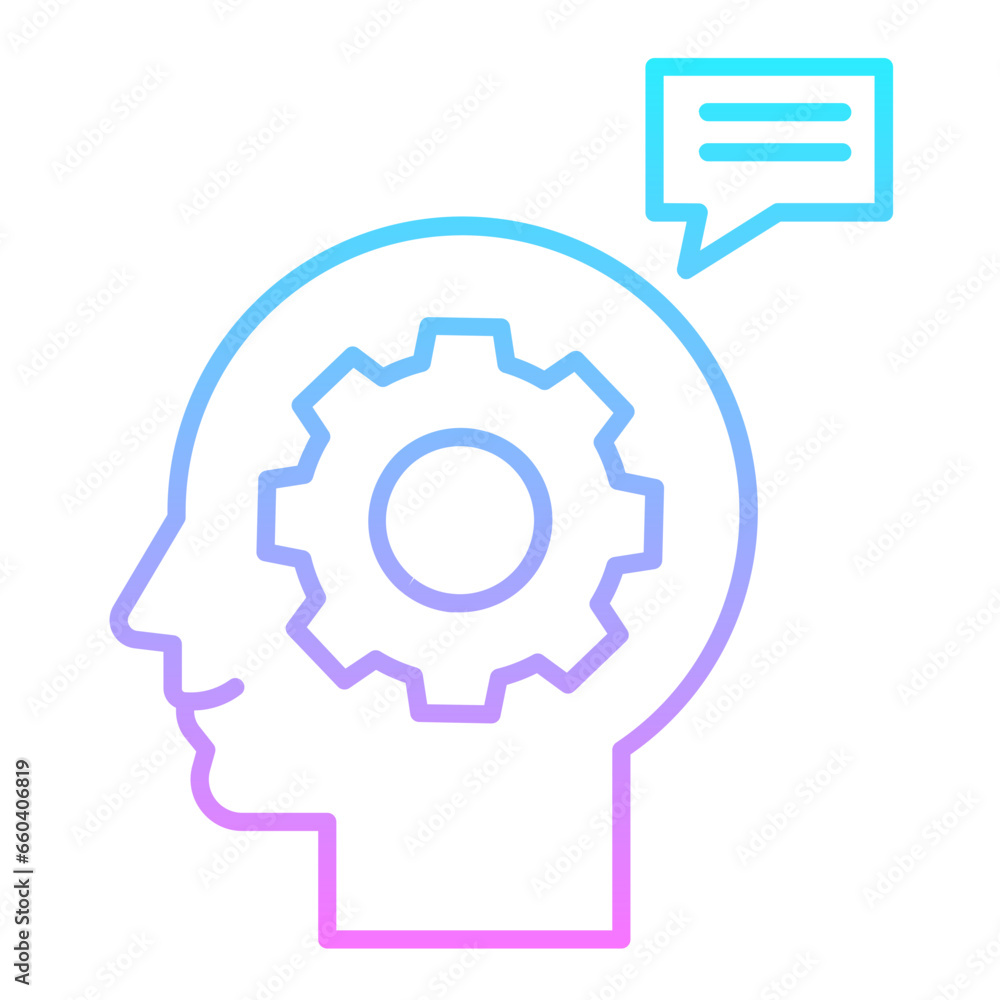 Engineering Thinking Gradient Icon Engineering Thinking Gradient Icon