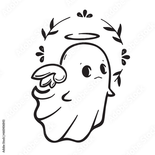 ghost with angel wings