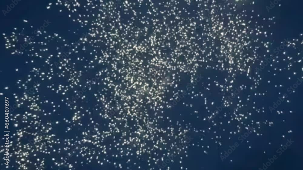 festive sparkling fireworks in the night navy blue sky festive sparkling fireworks in the night navy blue sky