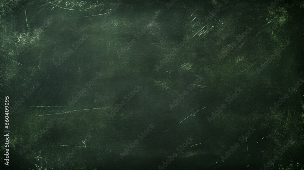 Abstract texture of chalk rubbed out on green blackboard or chalkboard background. School education, dark wall backdrop or learning concept. - obrazy, fototapety, plakaty 