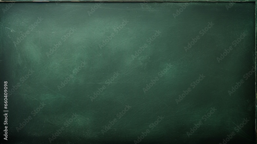 Abstract texture of chalk rubbed out on green blackboard or chalkboard background. School education, dark wall backdrop or learning concept. - obrazy, fototapety, plakaty 