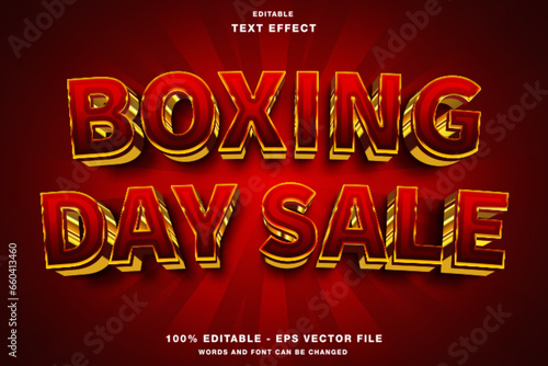 Boxing Day Sale text style effect template editable