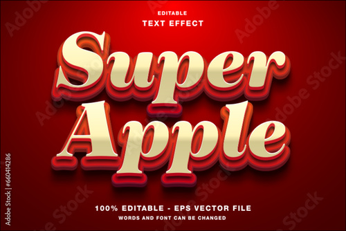 Super Apple text style effect template editable