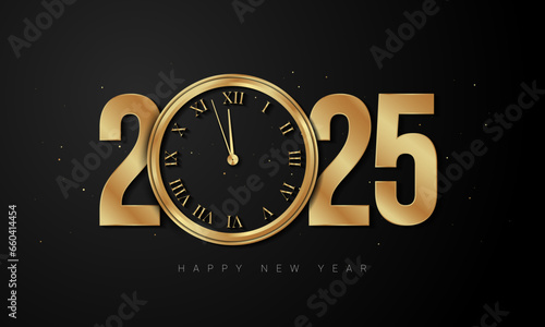 2025 Happy New Year Background Design.
