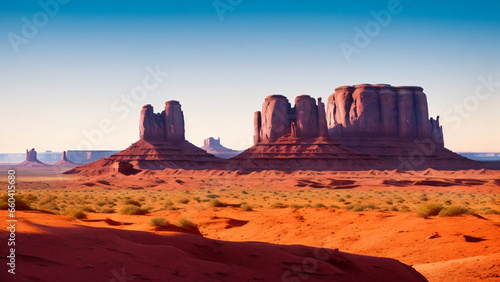 Beautiful rich nature of Monument Valley. High resolution, photogenic. cinematic wide angle shot
