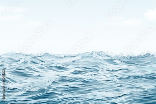 A customizable banner with space for personalization on a white background, showcasing gentle ocean waves, providing an ideal canvas for personal customization. Photorealistic illustration